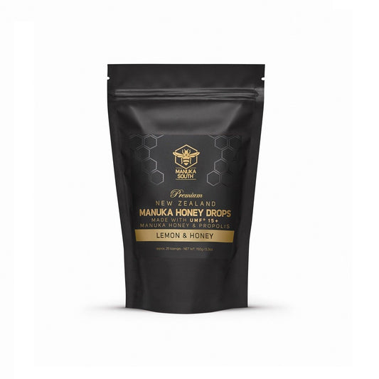 マヌカサウス(Manuka South) プレミアム UMFマヌカハニー ドロップ - ハニー＆レモン 25粒/ 50t粒入り