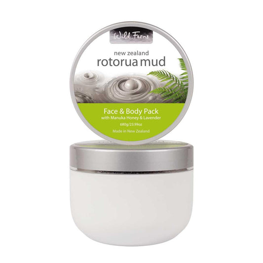 Wild Ferns Rotorua Mud Face & Body Pack with Manuka Honey & Lavander